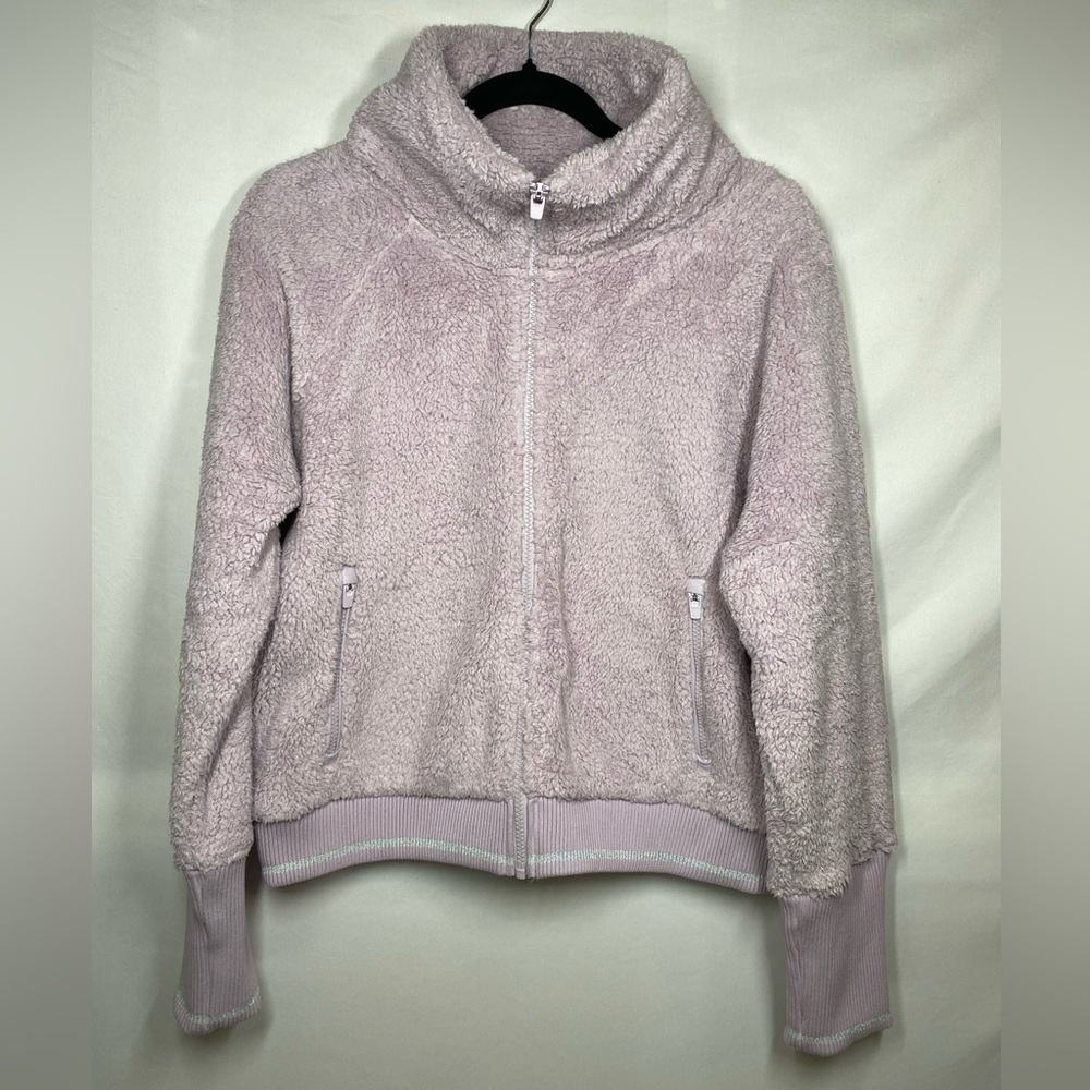 Athleta Shasta Purple Tugga Sherpa Warm Cozy Jacket
